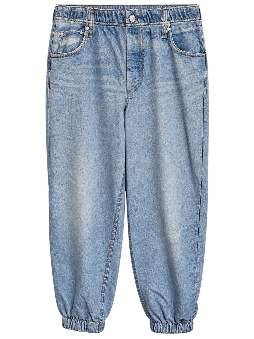 AnyBody QVC Denim Effect French Terry Joggers Light Wash NWOT